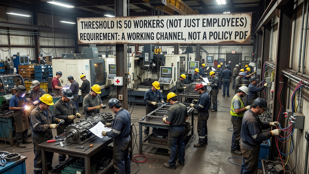 do we need a whistleblowing policy at 50 employees