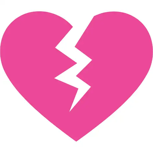 Broken heart indicating staff turnover